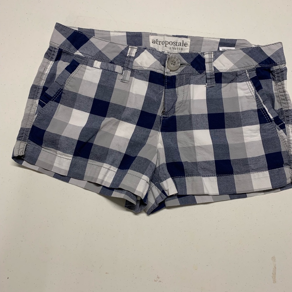 Aeropostale Plaid Pocket Shorts